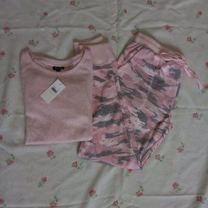 NWT Splendid Pink Camouflage Pajama Set